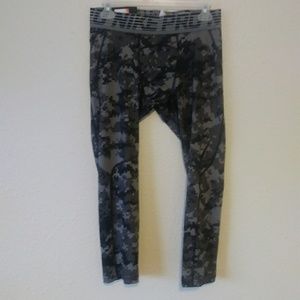 Nike Black Camo Pro-Combat fitness tights